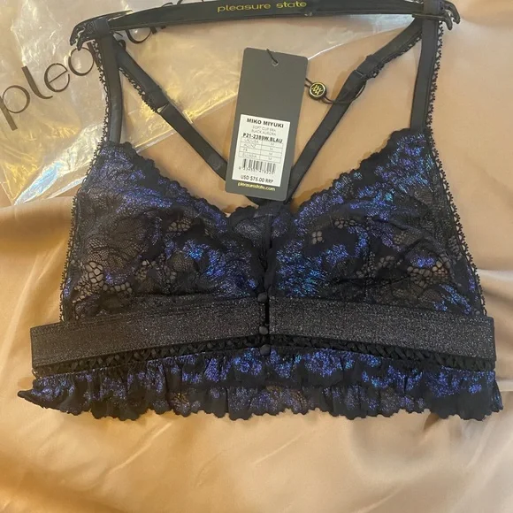 Pleasure State Miko Miyuki Soft Cup Bra Black Aurora - Picture 8 of 13